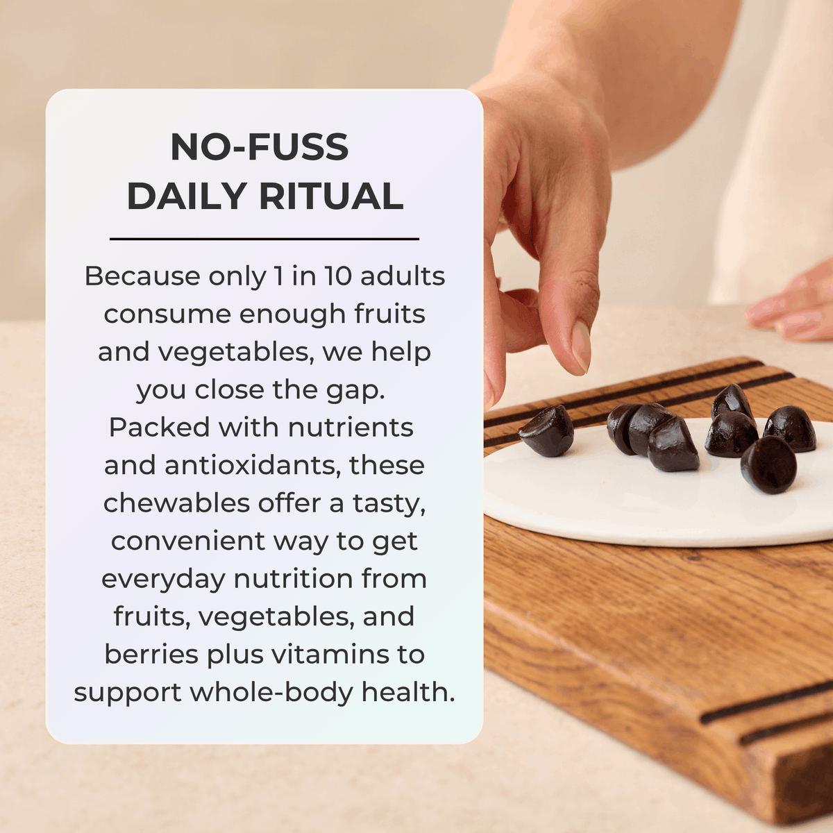 Mezcla de Frutas, Vegetales y Bayas Masticables
