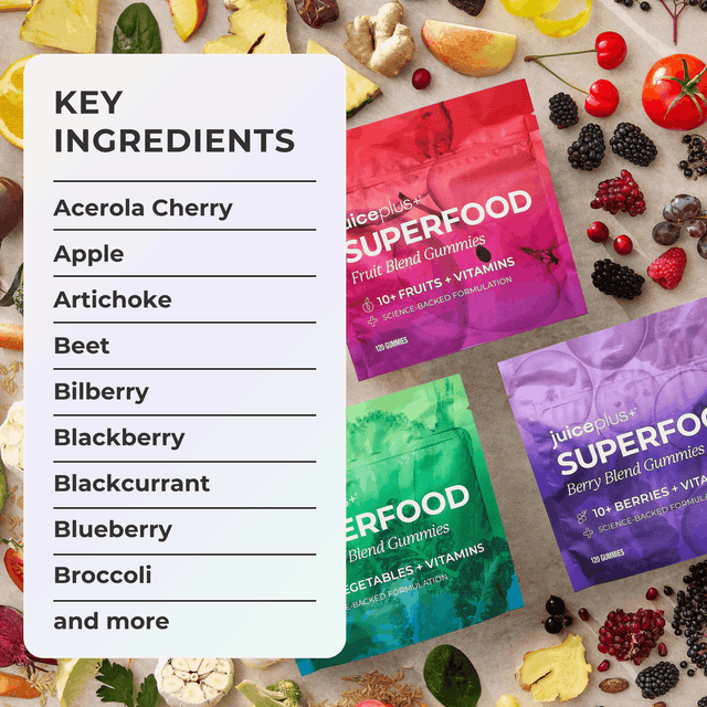 Mezcla de Frutas, Vegetales y Bayas Masticables