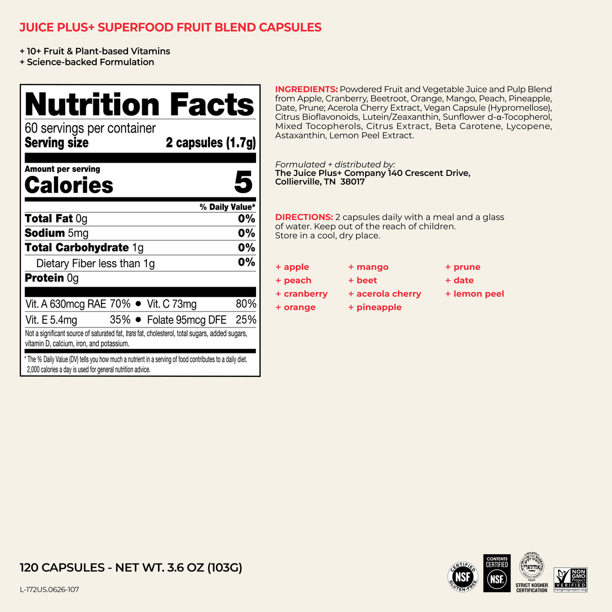Fruit & Vegetable Blend Capsules For Sport