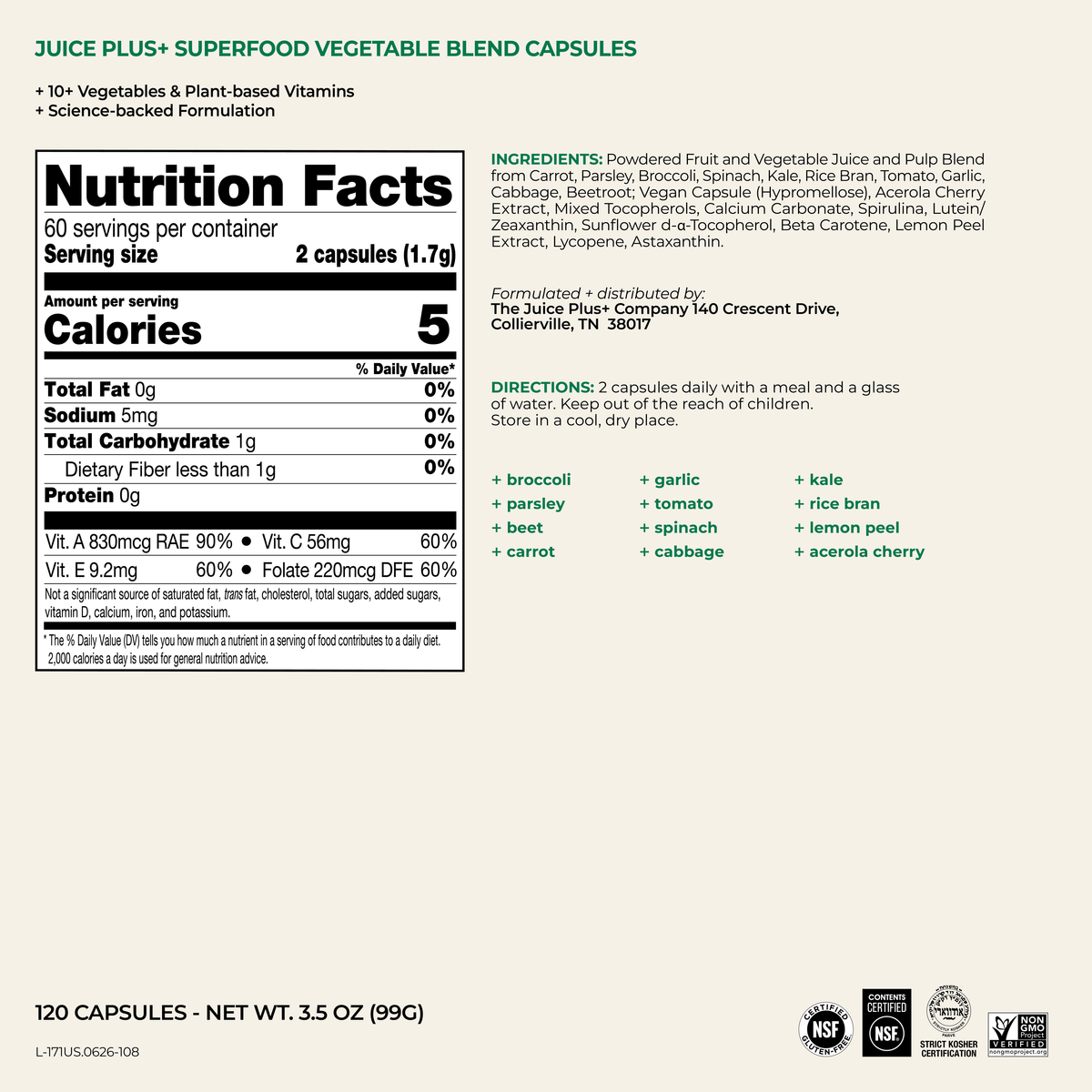 Fruit & Vegetable Blend Capsules For Sport