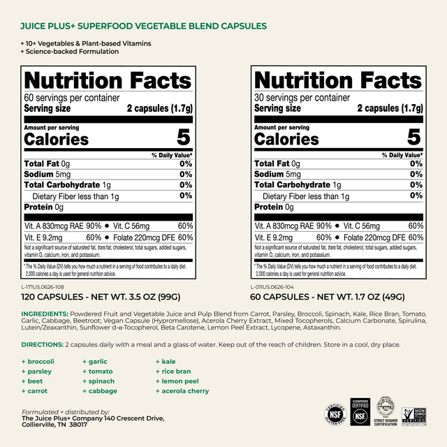 Fruit & Vegetable Blend Capsules