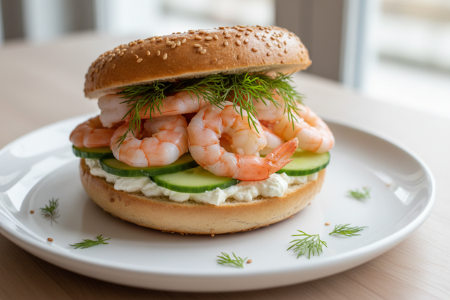 shrimp bagel